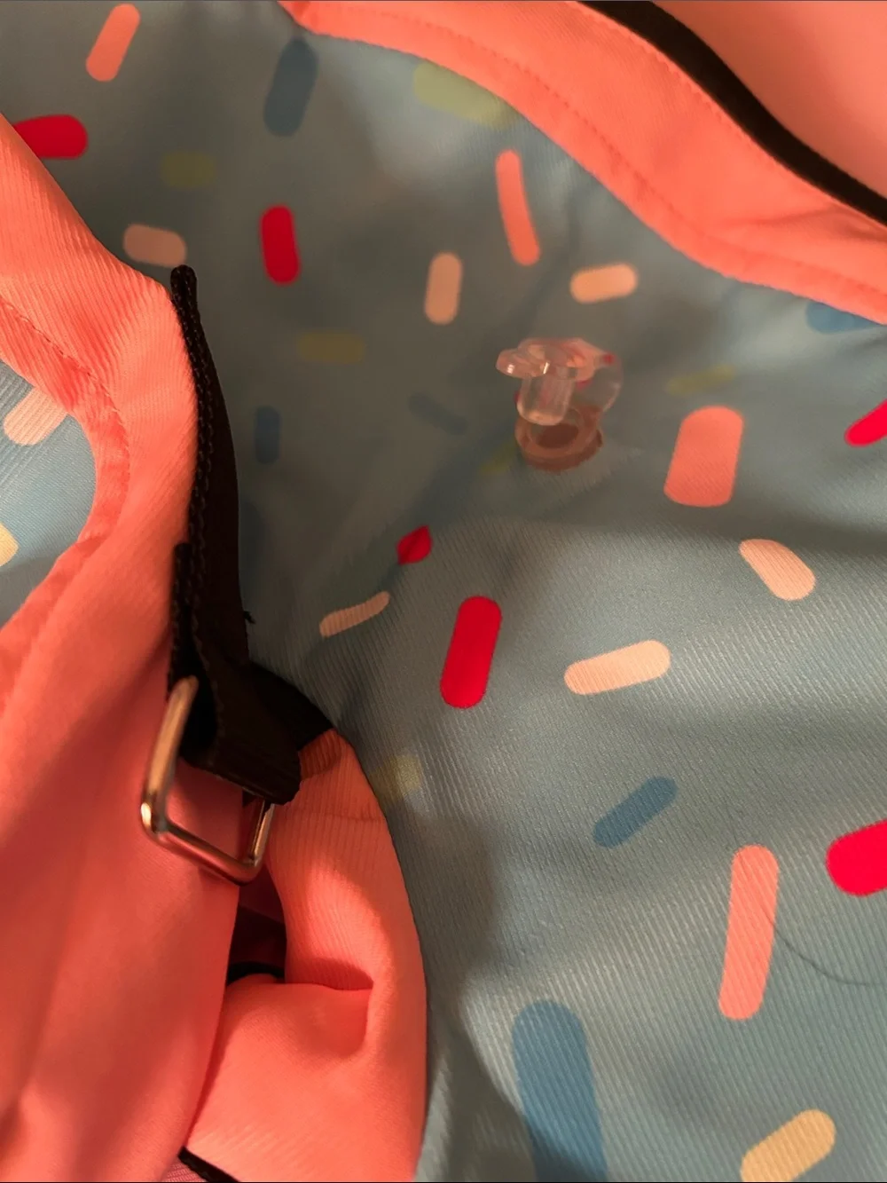Sprinkle Donut Pattern Dog Inflatable Recovery Collar - Blue & Pink